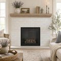 Freska 3x6 Tumbled Limestone Tile — Living Room fireplace surround