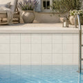 Freska 4x4 Tumbled Limestone Tile — Swimming Pool waterline