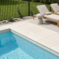 Freska Limestone Coping 12x12 Unfilled, Honed Bullnose 2 inch pool coping — Swimming Pool pool edge drop-face coping