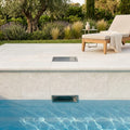 Freska Limestone Coping 12x12 Unfilled, Honed Bullnose 2 inch pool coping — Swimming Pool remodel pool edge