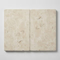 Freska Limestone Coping 12x18 Tumbled Double Bullnose 1.25 inch 16x24 close-up