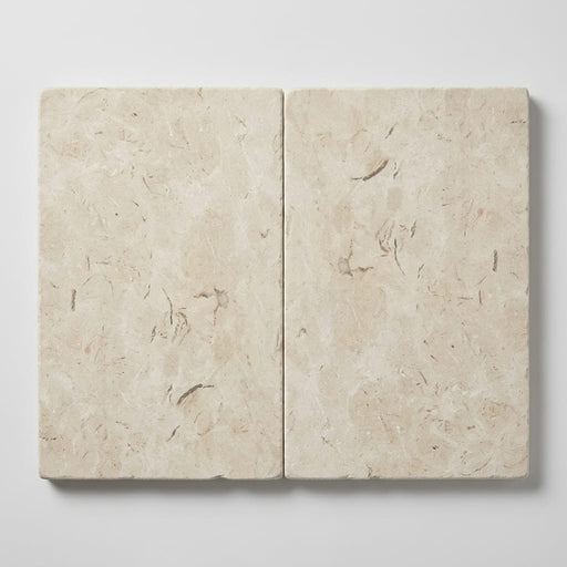 Freska Limestone Coping 12x18 Tumbled Double Bullnose 1.25 inch 16x24 close-up