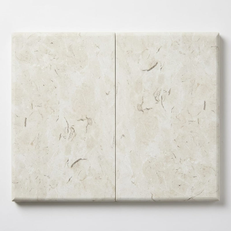 Freska Limestone Coping 12x18 Tumbled Double Bullnose 2 inch 16x24 close-up