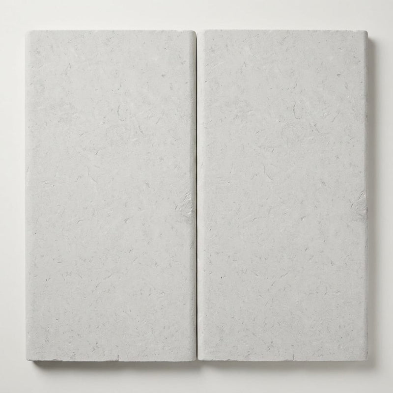 Freska Limestone Coping Tile - Tumbled Bullnose, 12x24 inch close-up