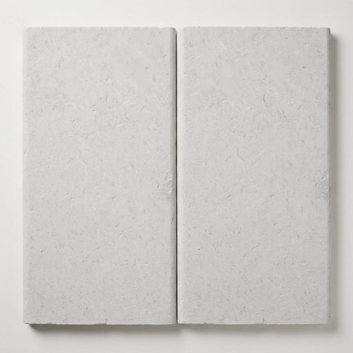 Freska Limestone Coping Tile - Tumbled Bullnose, 12x24 inch close-up