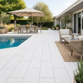 Freska Limestone Paver 12x24 Tumbled 2 inch — Backyard pool deck