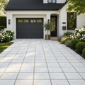 Freska Limestone Paver 16x16 Tumbled 1.25 inch — Front Yard driveway