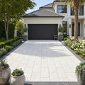 Freska Limestone Paver 16x24 Tumbled 2 inch — Front Yard driveway