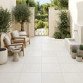 Freska Limestone Paver 24x24 Brushed 1.25 inch — Courtyard paving
