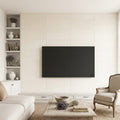 Freska Limestone Tile 12x24 Tumbled — Living Room feature wall