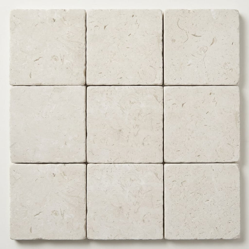 Freska Limestone Tile 4x4 Tumbled close-up