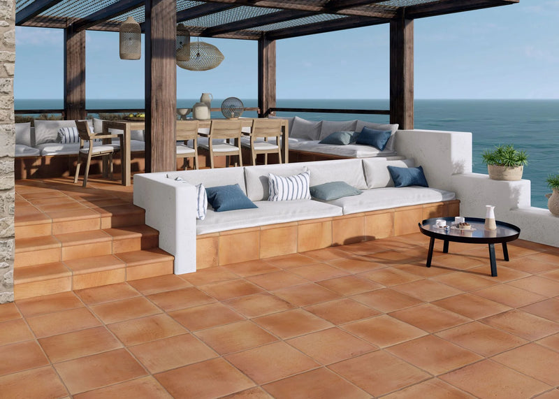 Fuego Peldano Curvo Stair Antic 13x18 Matte R11 Porcelain Tile