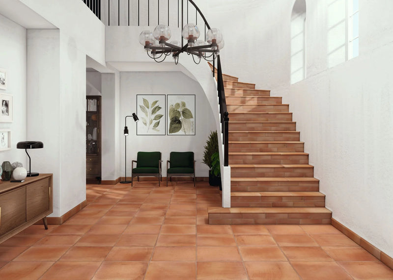 Fuego Peldano Curvo Stair Antic 13x18 Matte R11 Porcelain Tile