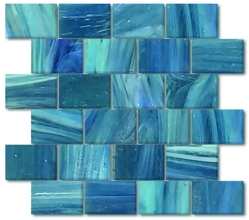 GardenWall Java 23 2x3 Glass Mosaic Tile