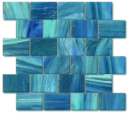 GardenWall Java 23 2x3 Glass Mosaic Tile