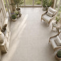Gascogne Beige 18x18 Honed Natural Limestone Tile — Sunroom floor