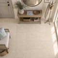 Gascogne Beige 24x24 Honed Limestone Tile — Foyer floor