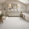 Gascogne Blue 12x12 Honed Natural Limestone Tile — Bathroom floor