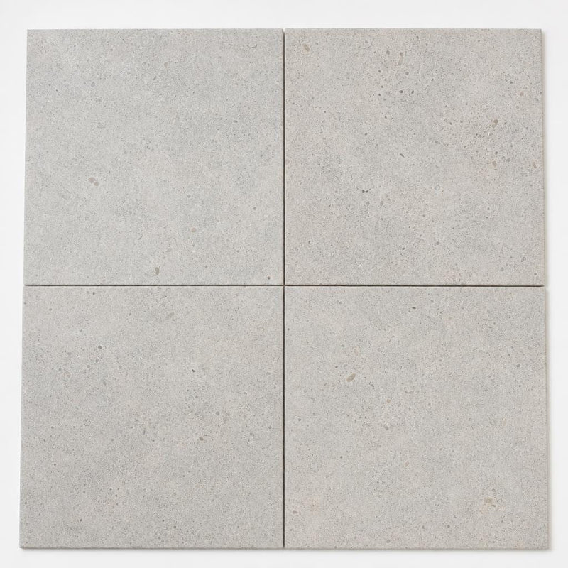 Gascogne Blue 18x18 Honed Limestone Tile close-up