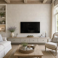 Gascogne Blue 18x36 Honed Limestone Tile — Living Room feature wall