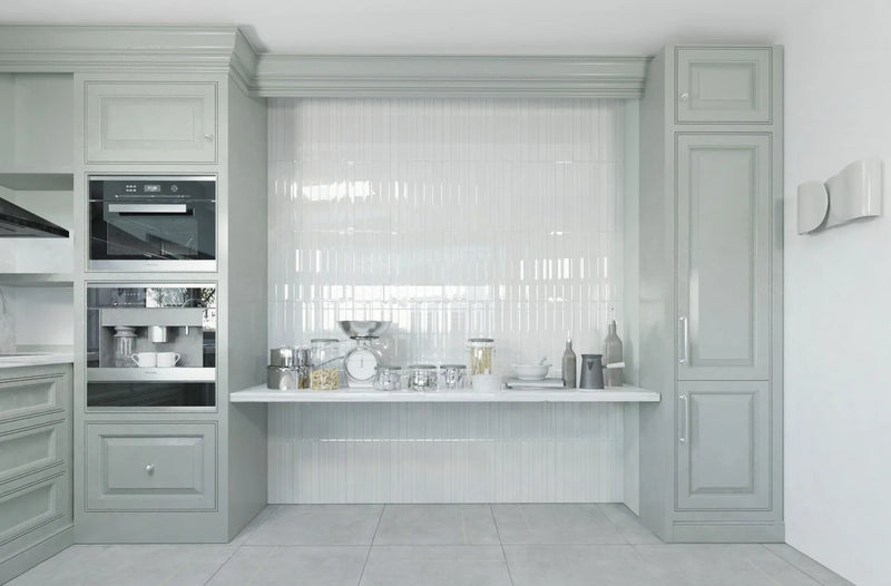 Gem Series Bianco 1/2x8 Pencil Bullnose Porcelain Trim