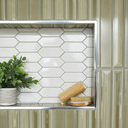 Gem Series Salvia Fluted 2x16 Mesh Porcelain Mosaic
