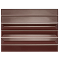 Gem Series Tabacco Fluted 2x16 Mesh Porcelain Mosaic