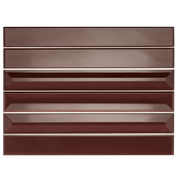 Gem Series Tabacco Fluted 2x16 Mesh Porcelain Mosaic