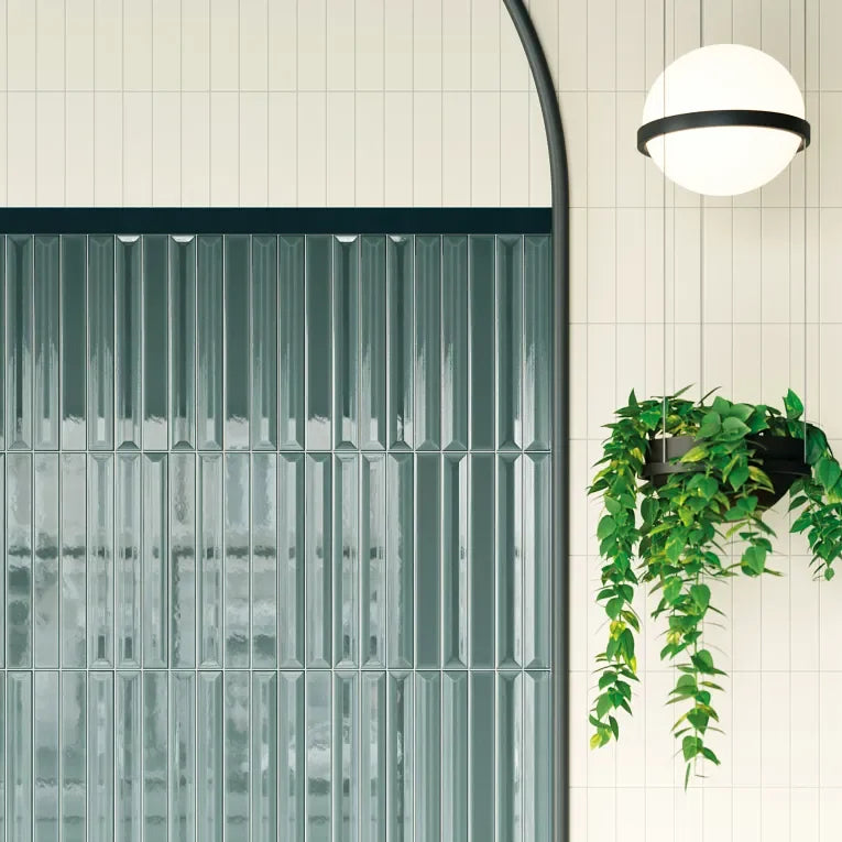 Gem Series Verde Fluted 2x16 Mesh Porcelain Mosaic