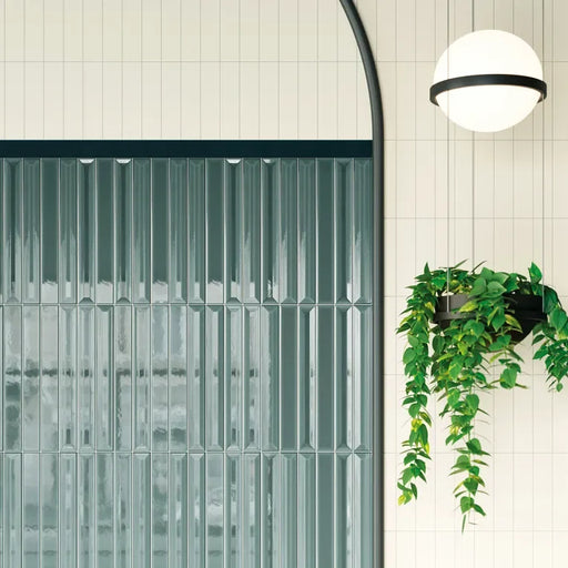 Gem Series Verde Fluted 2x16 Mesh Porcelain Mosaic