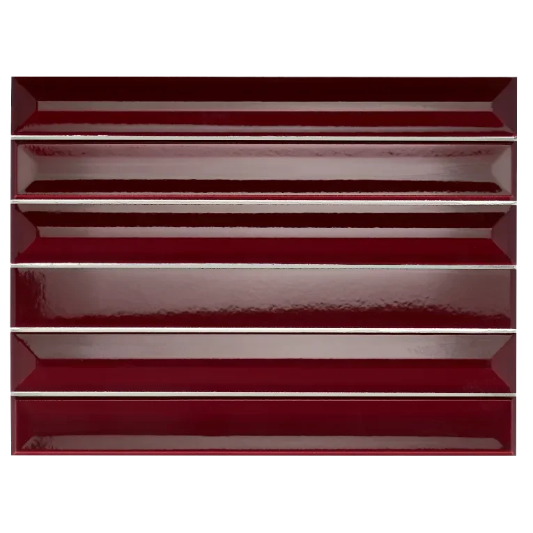 Gem Series Vino 2x16 Mesh Fluted Porcelain Mosaic