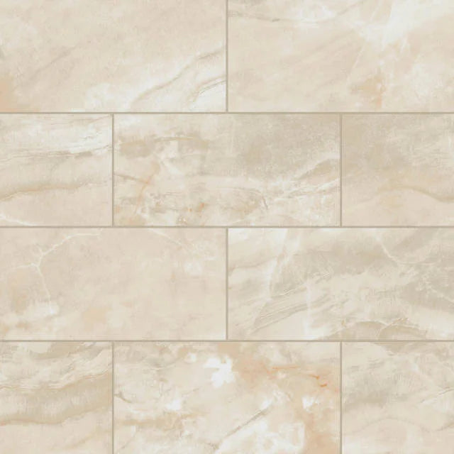 Gemma Beige Onyx 12x24 Field Polished Ceramic Tile