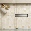 Gemma Beige Onyx 2x2 Honed on 12x12 Sheet Marble Mosaic — Bathroom shower floor