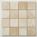 Gemma Beige Onyx 2x2 Honed on 12x12 Sheet Marble Mosaic close-up