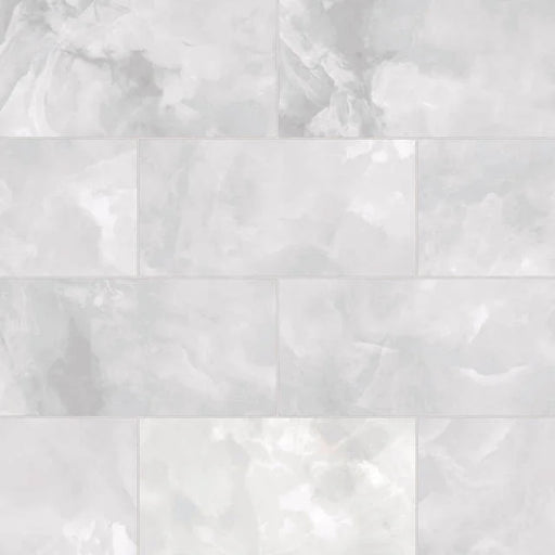 Gemma White Onyx 12x24 Honed Ceramic Field Tile