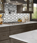 Georama Nero Misc. Polished Glass Marble Mosaic Tile