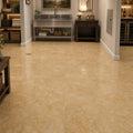 Giallo Reale 12x12 Polished Natural Marble Tile — Basement floor