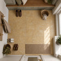 Giallo Reale 12x12 Polished Natural Marble Tile — Mudroom floor