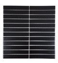 Gio Black 0.86x5.7 Glossy Glazed Stacked Linear Porcelain Tile