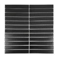 Gio Black Matte 0.86x5.7 Stacked Linear Glazed Porcelain Tile