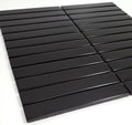 Gio Black Matte 0.86x5.7 Stacked Linear Glazed Porcelain Tile