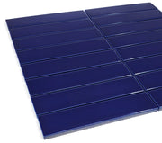 Gio Cobalt 1.26x5.7 Glossy Glazed Stacked Linear Porcelain Tile