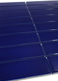Gio Cobalt 1.26x5.7 Glossy Glazed Stacked Linear Porcelain Tile
