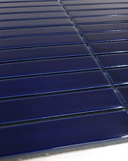 Gio Cobalt Glossy 0.86x5.7 Stacked Linear Glazed Porcelain Tile