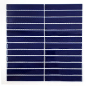 Gio Cobalt Glossy 0.86x5.7 Stacked Linear Glazed Porcelain Tile