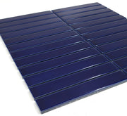 Gio Cobalt Glossy 0.86x5.7 Stacked Linear Glazed Porcelain Tile