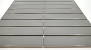 Gio Grey 1.26x5.7 Glossy Glazed Stacked Linear Porcelain Tile
