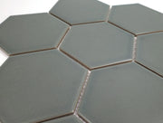 Gio Grey 4x4 Hexagon Matte Glazed Porcelain Mosaic