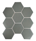 Gio Grey 4x4 Hexagon Matte Glazed Porcelain Mosaic