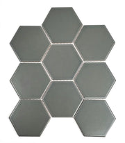 Gio Grey 4x4 Hexagon Matte Glazed Porcelain Mosaic